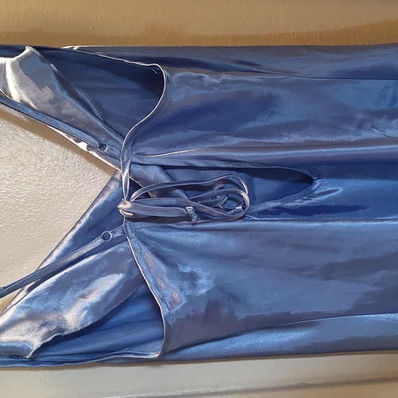 Satin Fairy Slip Dress Cowl Neck Y2K - Picture 5 of 7